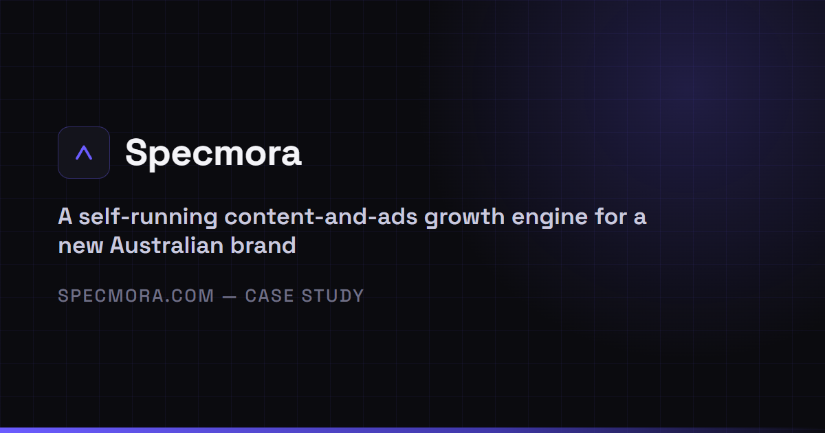 A new Australian brand — Standing up a self-running content-and-ads growth engine for a new Australian brand at launch